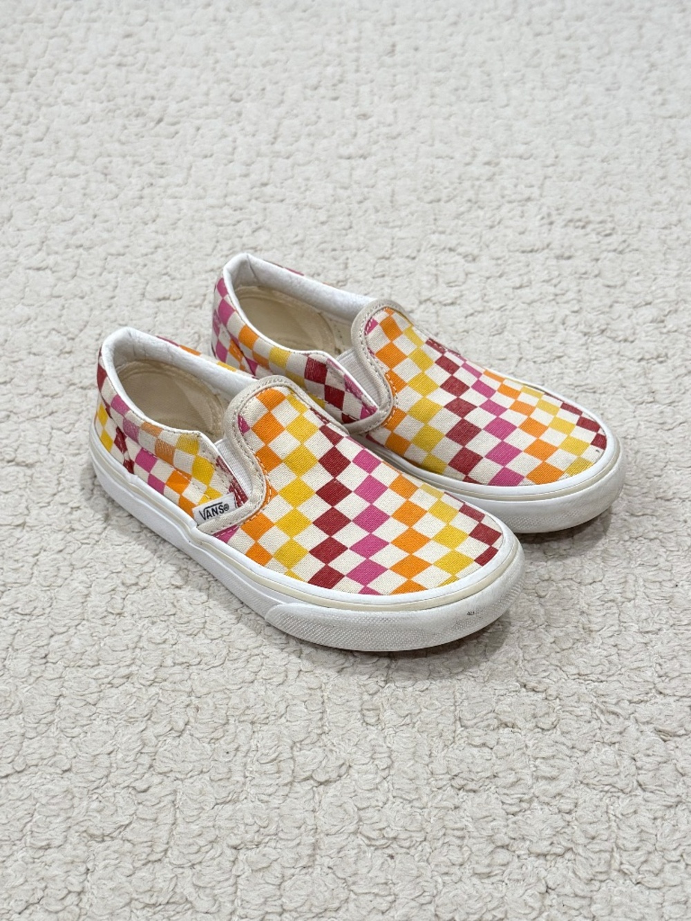 Kids Vans Checked Slip Ons Size 1